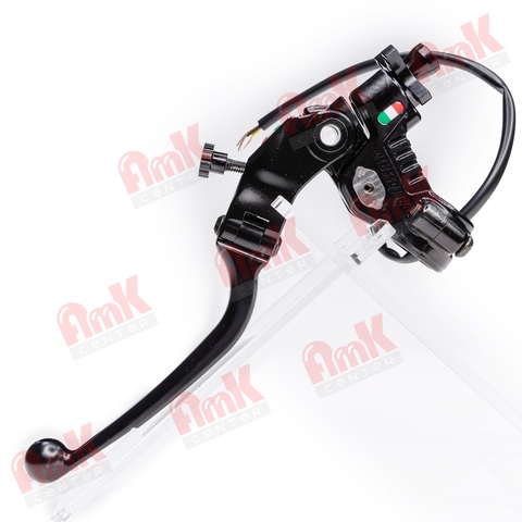 Рычаг сцепления Accossato в сборе, 24-29мм, складывающийся рычаг, RST, черный,  выключатель 3 пров.