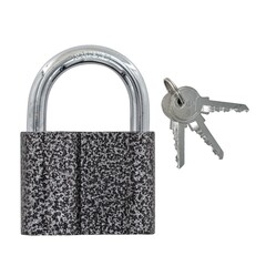 70-0-098 Замок навесной, сталь 3 ключа, 75x25x57, дужка 11мм (РемоКолор)