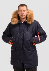 Парка Alpha Industries N-3B Slim Fit Rep. Blue (Синяя)