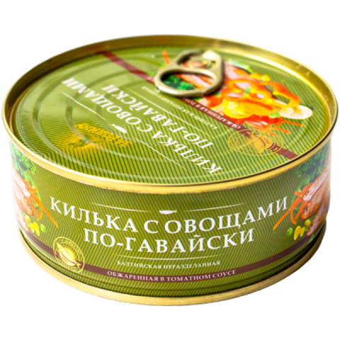 Килька За Родину балт по-гавайски 240г ключ, шт