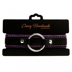 Ошейник с мягкой фиолетовой подкладкой