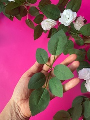 Лиана с Розами, 21 голова на лиане, Белые розы, длина одной лианы 1,75 м, набор 1 шт.