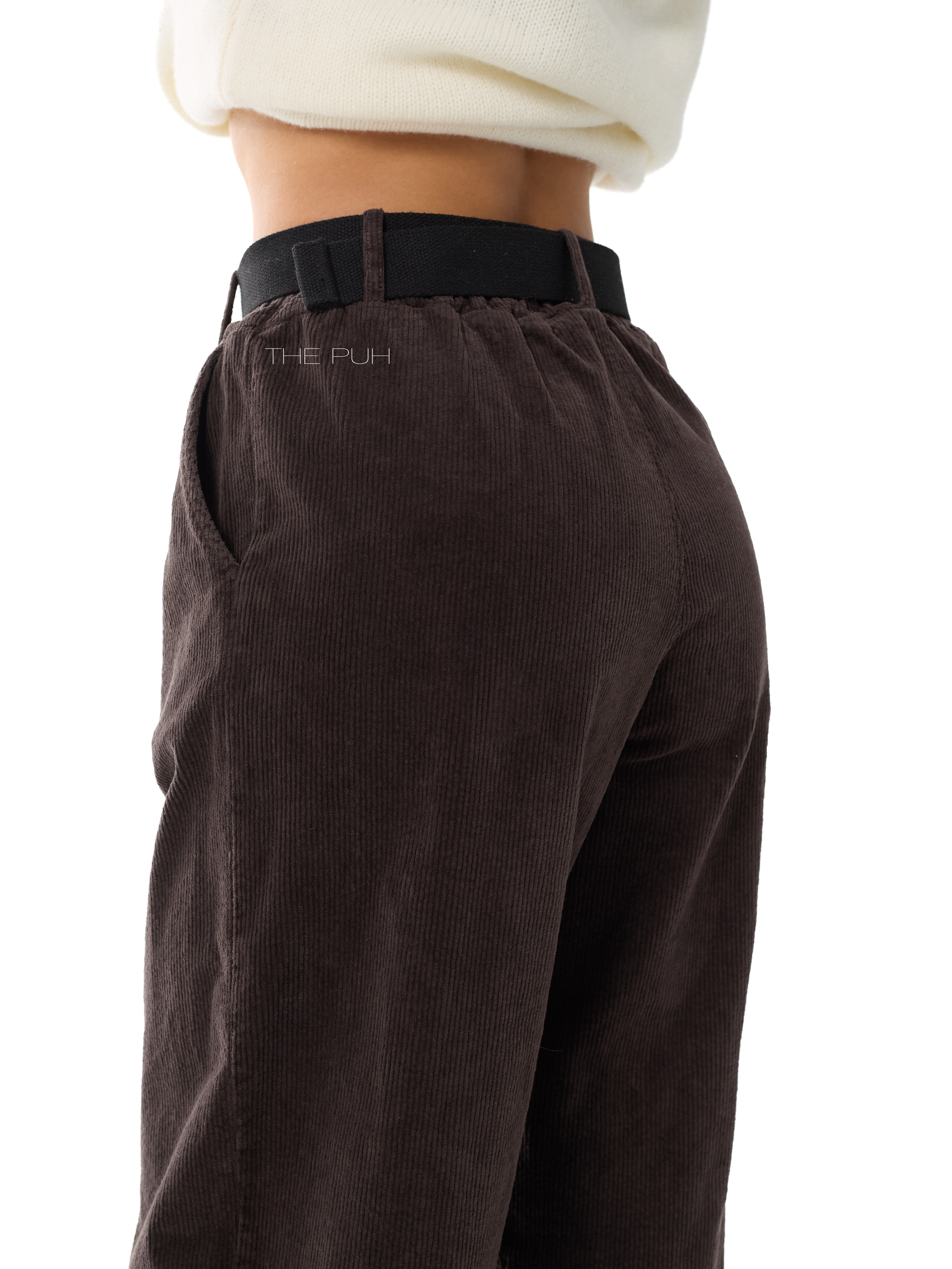 Шоколадные вельветовые брюки