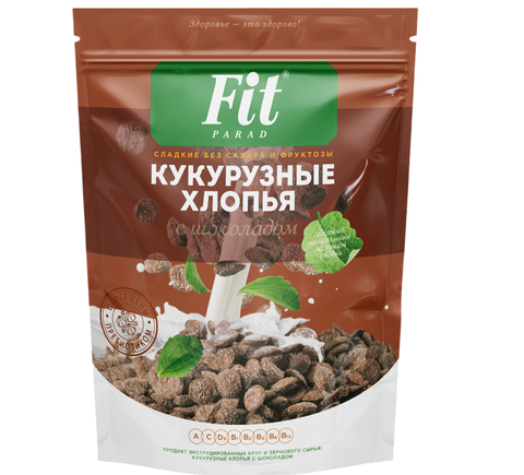Кукурузные хлопья Fit Parad с шоколадом 200гр
