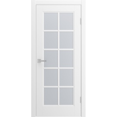 Межкомнатная дверь Аура белая эмаль со стеклом