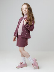 юбка  для девочки  КР 7149/бордовый 1411 к651