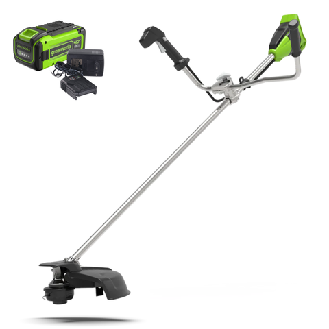 Триммер Greenworks GD40BCBК8 40V (40 см) аккумуляторный, c АКБ 8 А/ч и ЗУ