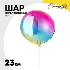 
          Шар фольгированный Круг 23 см (Ассорти)