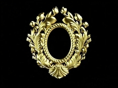 Силиконовый молд № 672 Рамка в венке