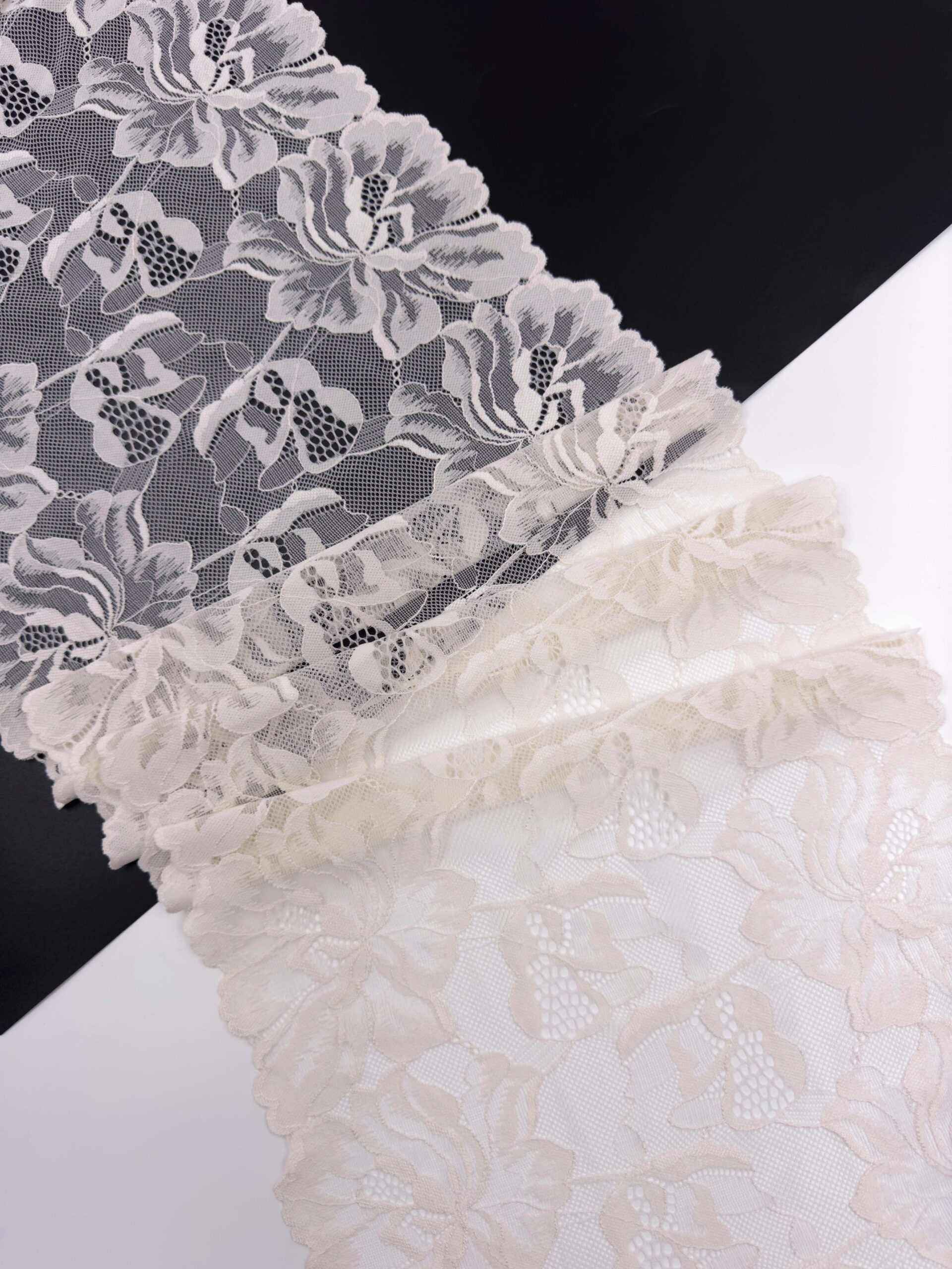 Эластичное кружево жасмин ширина 29 см