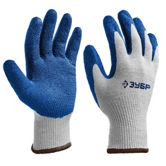 ЗУБР ЗАХВАТ, L-XL, х/б перчатки с текстурированным нитриловым обливом, повышенная износостойкость, 13 класс, Профессионал (11457-XL)