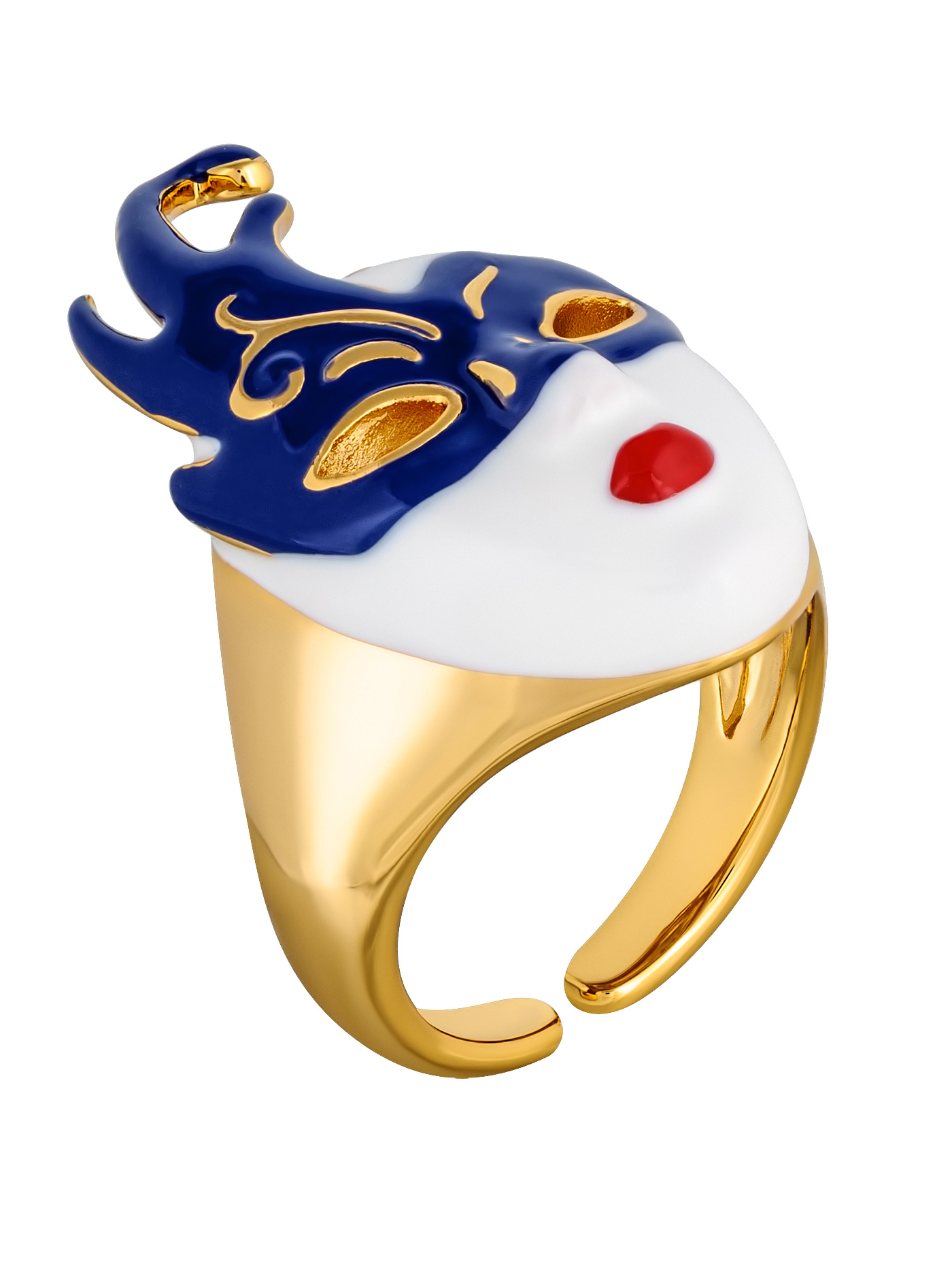 Массивное кольцо Маска Венецианская