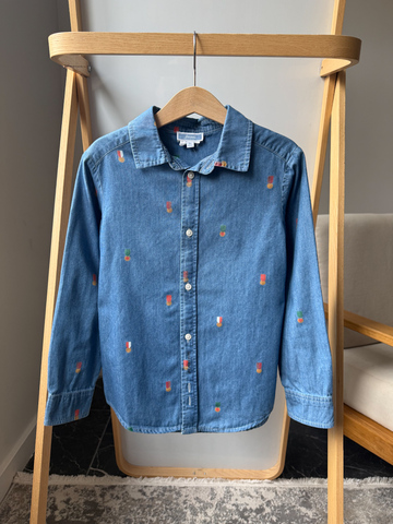 Хлопковая рубашка Jacadi, 128