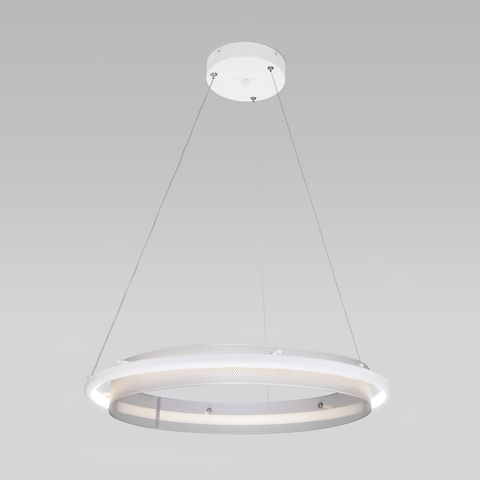 Подвесной светодиодный светильник 90241/1 белый/ серебро Smart