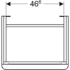 Geberit Smyle Square 500.366.JL.1 Шкафчик для раковины с одной дверцей, песчаный глянец / Высокоглянцевое покрытие