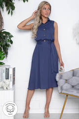 Платье с кокеткой (темно-синее) П10490 LT Collection
