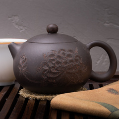 Чайник Си Ши с резным рисунком, 150 мл #H 84