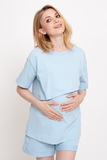 Спортивный костюм для беременных и кормящих 12528 небесно-голубой