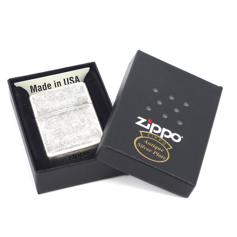 Зажигалка ZIPPO Antique Silver Plate латунь/никель-хром (121FB)