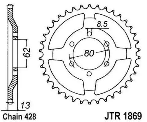 Звезда ведомая JTR1869 45