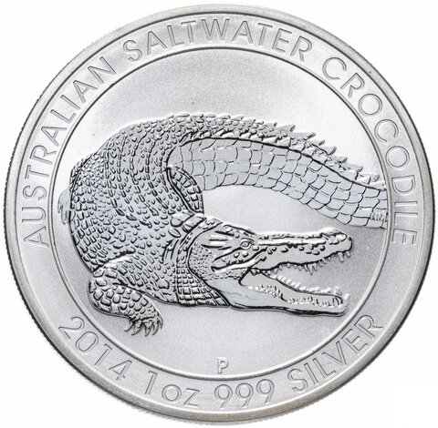 1 доллар. Гребнистый крокодил. Австралия. 2014 год. UNC