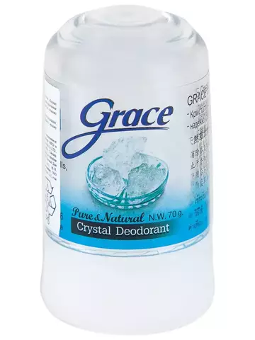 GRACE, Pure & Natural, Crystal Deodorant (Дезодорант кристаллический алунитовый, 100% натуральный, Грэйс), 70гр