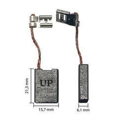 Щетка графитовая UNITED PARTS 6,1х15,7х21,3мм для DeWALT (аналог 585041-00) (10шт)