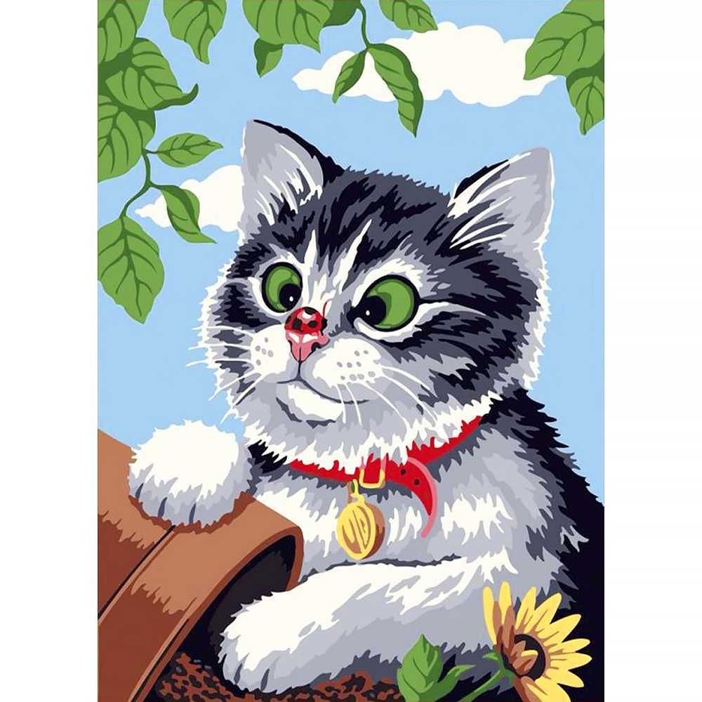 Кот с божьей коровкой на носу