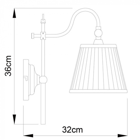 Настенный светильник Arte Lamp SEVILLE A1509AP-1PB