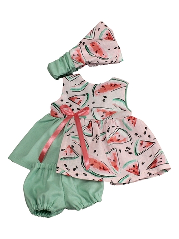 Платье с комбинированной юбкой - Розовый. Одежда для кукол, пупсов и мягких игрушек.