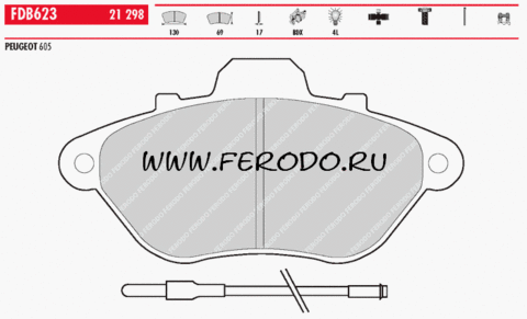 FDB623 Тормозные колодки дисковые OE 'PREMIER' PEUGEOT 605 89-99