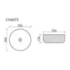 Ceramica Nova CN6073 Раковина накладная круглая 356*356*135, без перелива, цвет белый