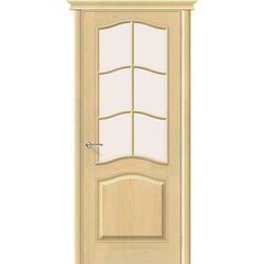 Купить Межкомнатная дверь массив сосны М7 без отделки остеклённая