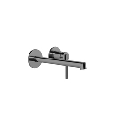 Gessi 63583#707 Gessi INGRANAGGIO Смеситель для раковины встраиваемый, однорычажный,  излив 185-205 мм., внешняя часть, цвет Black Metal Brushed PVD фото