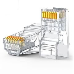 Коннектор RJ45 UGREEN NW120 (60558) Cat 6 Unshielded RJ45 Modular Plugs 100 шт, прозрачный