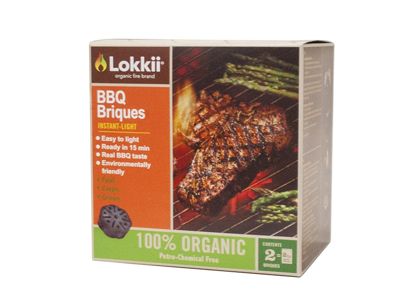 Аксессуары для грилей и  барбекю Эко-угольный брикет саморозжигающийся Lokkii 2 шт. в упаковке 1.png