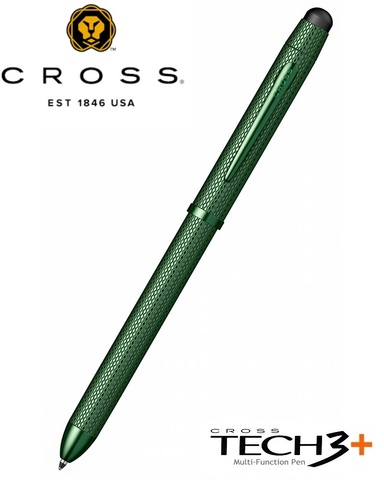 Ручка многофункциональная Cross Tech3 Plus, Matte Green PVD (AT0090-24)