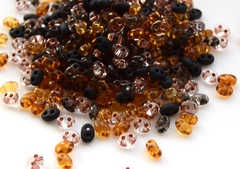 Бисер Twin Микс №31 черно-золотистый