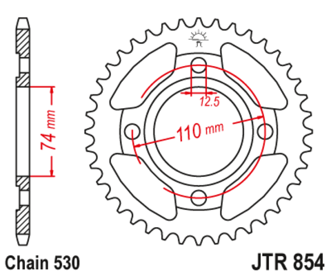 Звезда ведомая JTR854 36