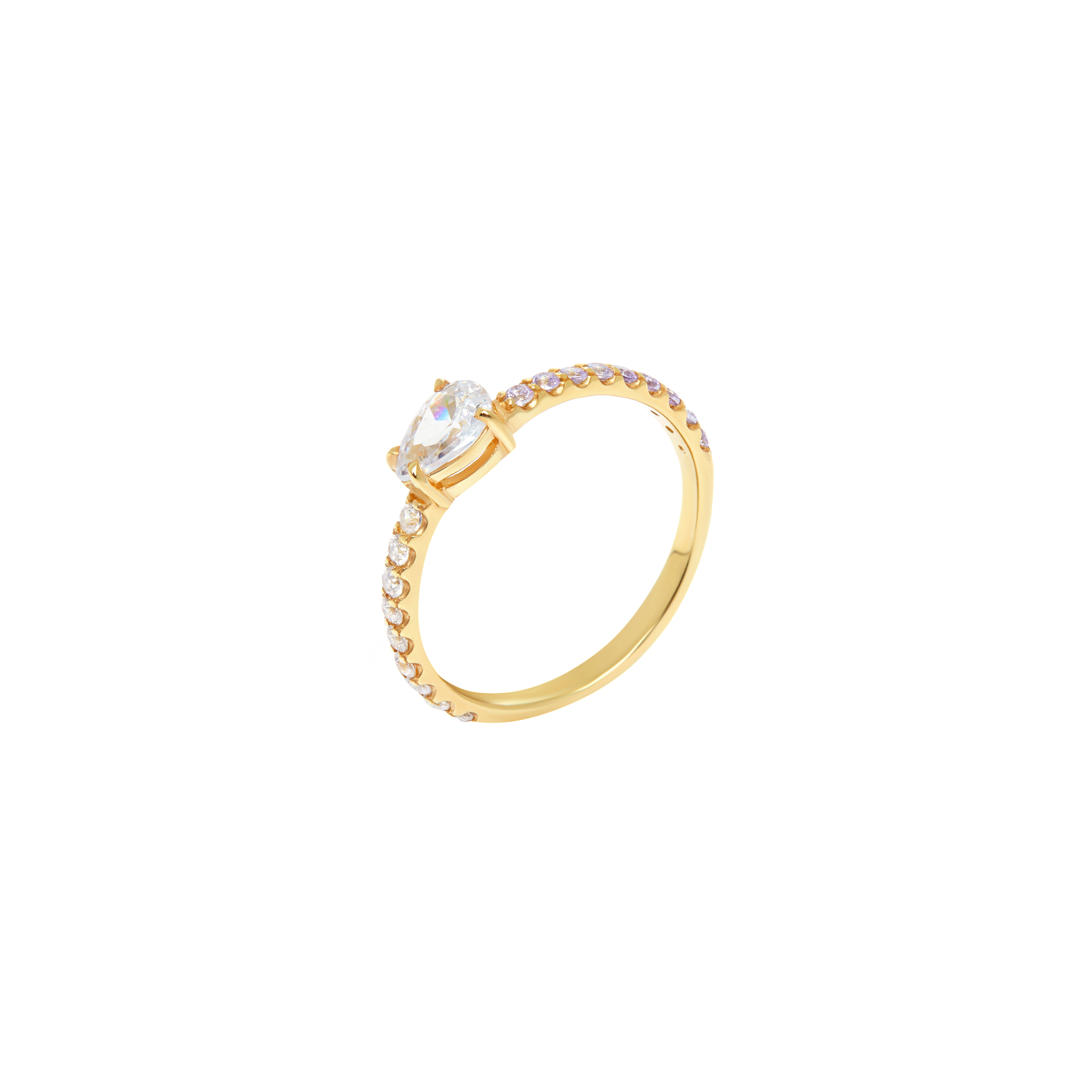 VIVA LA VIKA Кольцо Pear Ring – Gold Lavender viva la vika кольцо gold thin baguette ring – lavender