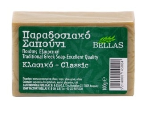 Натуральное оливковое мыло зеленое Bellas 100 гр
