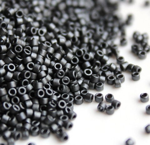 DB-0306 Бисер цилиндрический Миюки делика 11/0 матовый темно-серый /Miyuki delica 11/0 Dark Grey Matted