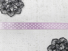 Лента атласная горох, ш. 1 см, св. сиреневый