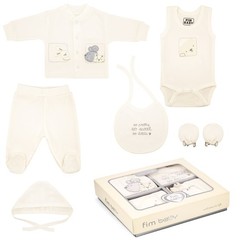 Набор одежды для детей FIMBABY 200077 от 0 до 6 мес. 7 предметов (р.62 бежевый цвет)