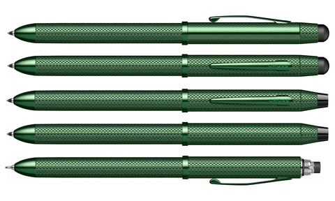 Ручка многофункциональная Cross Tech3 Plus, Matte Green PVD (AT0090-24)