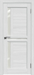 Межкомнатная дверь М-19 / Цвет Ясень белый / Стекло "Сатинато" / Двери Верда