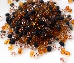 Бисер Twin Микс №31 черно-золотистый