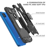 Противоударный чехол Strong Armour Case с кольцом для Xiaomi Redmi 9C (Черный)