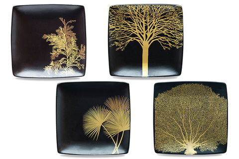 Набор тарелок 4шт 21x21см WD Lifestyle Singapore черный