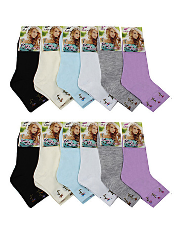 212-2 носки женские цветные 37-41 (12шт)